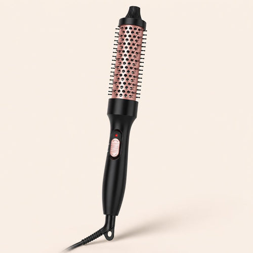 Cepillo rizador térmico negro y rosa dorado